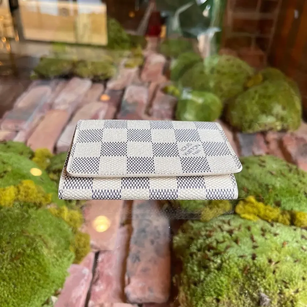 LOUIS VUITTON Damier Azur Canvas Card Holder Wallet DIA304 - Picture 4 of 9